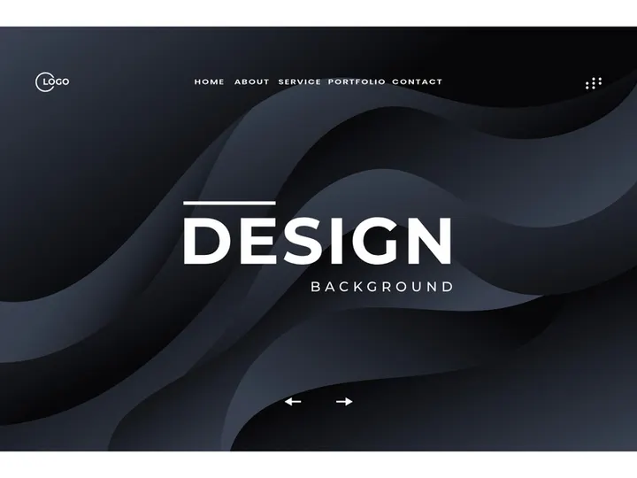 3D Dark Black Abstract Background