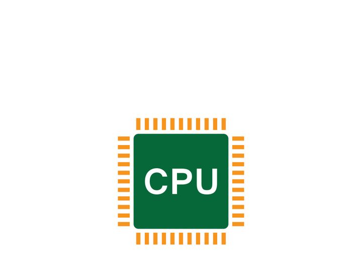 Circuit processor symbol and icon