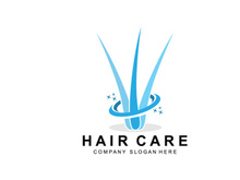 Hair Care Logo, Scalp Layer Design, Health Salon Brand Illustration