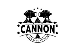 Cannon Logo, Elegant Simple Design Retro Vintage Style