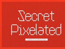Secret Pixelated | Pixelated Font preview picture