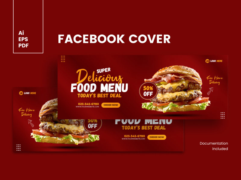Food Facebook Cover Template