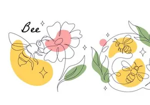 5 Bee Vector Illustration