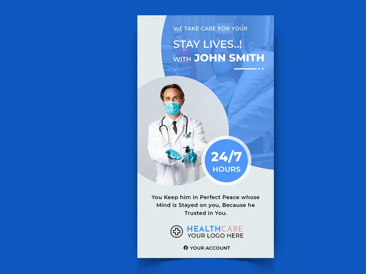Corona Virus Awareness Social Media Post Template
