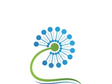Dandelion flower logo vector