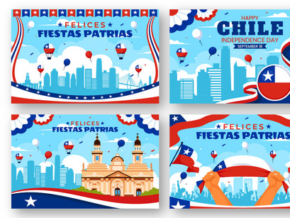 12 Chile Independence Day Illustration