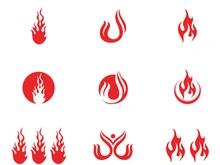 Fire Logo Template  Flame Symbol  Icon Vector