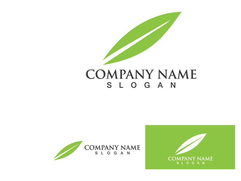 Green Leaf Tree Nature Logo Vector Template V6