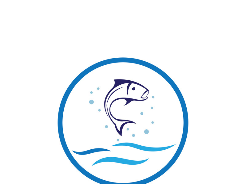 Ocean water wave wave logo design.