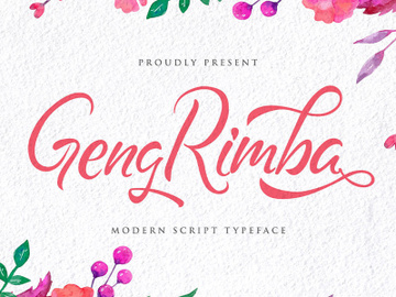 Geng Rimba - Modern Script Font preview picture
