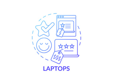 Laptops concept icon preview picture