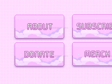Free 20 Pixel Art Twitch Panels - Basic Pink Skies preview picture