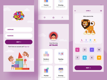 Child learning game app UI Kit. preview picture