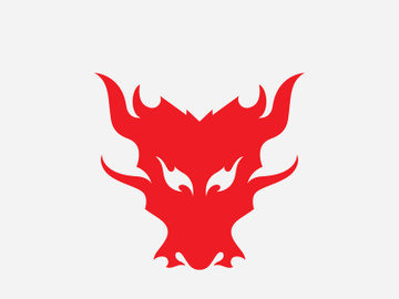 Dragon head logo vector icon preview picture