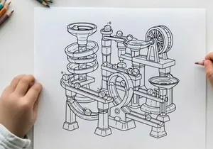 Steampunk machine gears engine vintage vector illustration