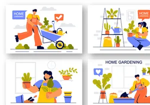 10 Home Gardening Illustration