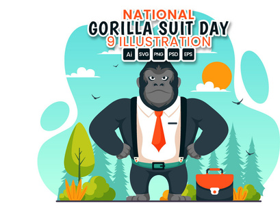 9 National Gorilla Suit Day Illustration