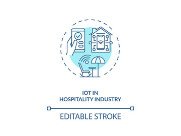 IoT in hospitality industry concept icon preview picture