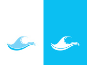 Wave beach vector illustration design logo