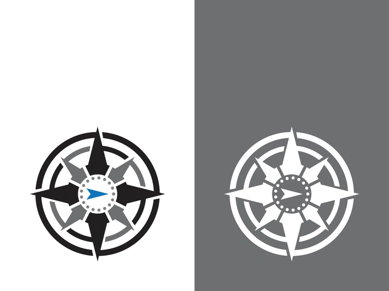 Compass logo template vector icon illustration design