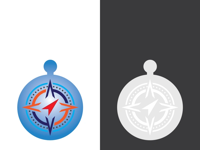 Compass logo template vector icon illustration design
