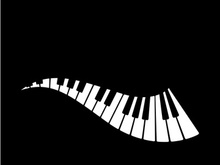 Keyboard piano vector Musical instrument illustration design template
