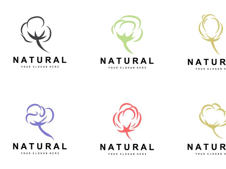 Cotton Logo Desain Vector