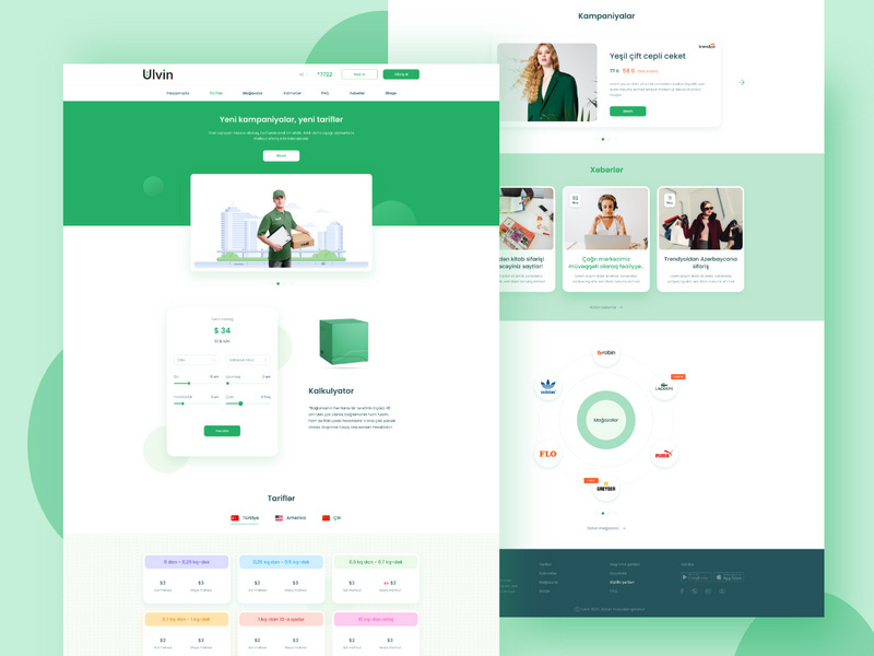 UI UX Delivery Express Landing page
