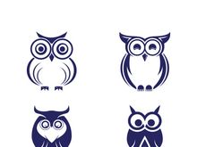 Owl logo icon design animal and simple business abstract vector