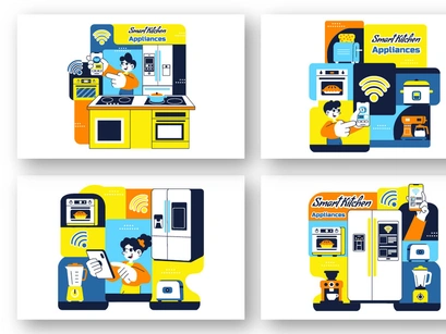 10 Smart Kitchen Appliances Illustration