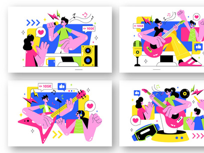 10 Virtual Concert Illustration