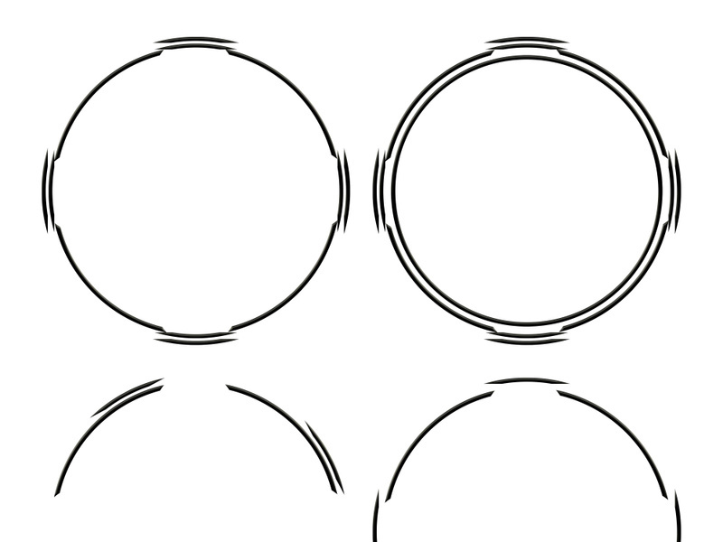 Amazing circle PNG file Pack of 4