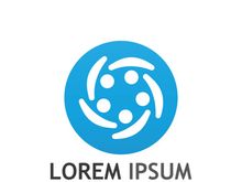 people community logo design with creative idea.