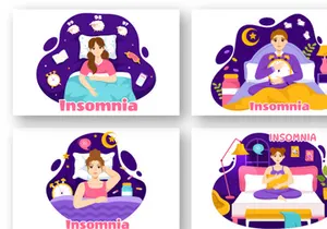 15 Insomnia Vector Illustration