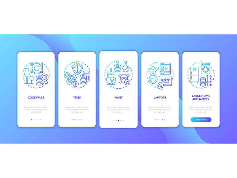 Spending more for high quality onboarding mobile app page screen with concepts