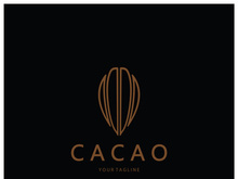 cocoa logo,cocoa bean,cocoa tree,cocoa branches and leaves,chocolate mix on white background,vintage,modern,simple,minimalist icon illustration template design vector