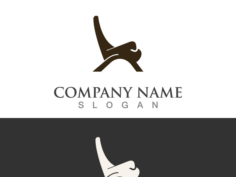 Chair furniture logo image creative design modern vector template