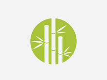 Green Bamboo Logo, vector illustration Design