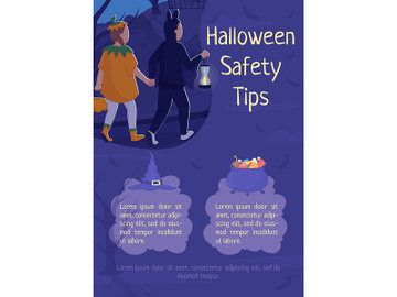 Halloween safety tips banner template preview picture
