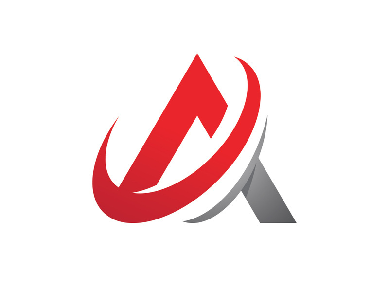 A Letter logo template vector icon design