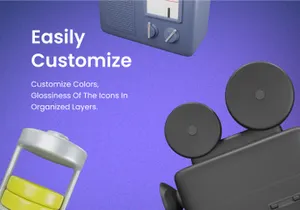 Random 3D icons