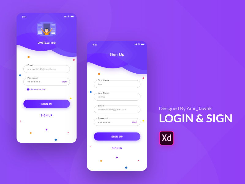 Login & Sign up Page