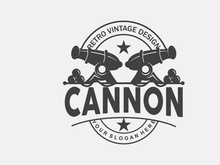 Cannon Logo, Elegant Simple Design Retro Vintage Style