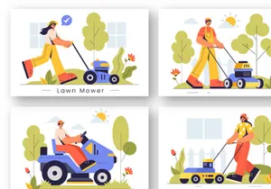 9 Lawn Mower Illustration