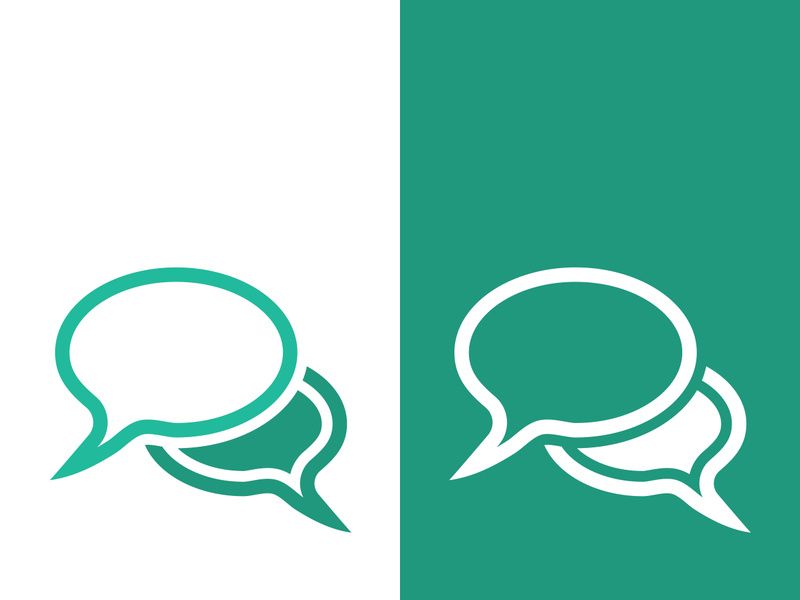 Speech bubble icon logo template vector illustration