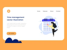 Set a deadline, time management vector illustration