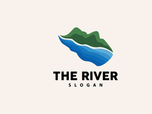 River Logo Design River Creek Vector