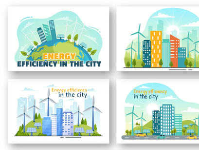 10 Energy Efficiency in the City Illustration