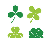 Green Clover Leaf icon Template Design Vector