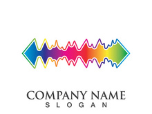 Sound waves vector illustration design template